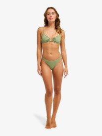 3 Roxy Love - Top de bikini Bralette para mujer Verde ERJX305629 Roxy