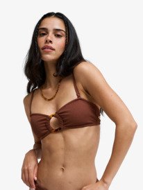 0 Roxy Sunshine - Bandeau Bikini Top for Women Brown ERJX305637 Roxy