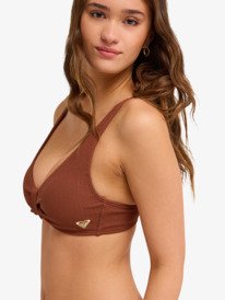 1 Roxy Sunshine - D-Cup Bikini Top for Women Brown ERJX305639 Roxy