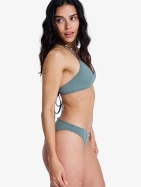 1 Solid Essentials - Triangle Bikini Top for Women Green ERJX305650 Roxy