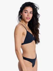 1 Solid Essentials - Triangle Bikini Top for Women Black ERJX305651 Roxy