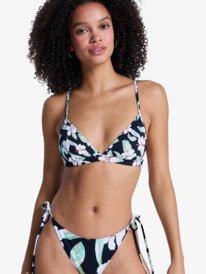 0 Printed Essentials - Triangel bikinitop voor Dames Black ERJX305661 Roxy