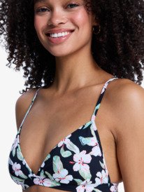 2 Printed Essentials - Triangel bikinitop voor Dames Black ERJX305661 Roxy