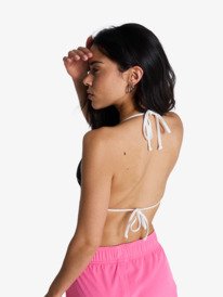 4 The Retro Essentials - Triangle Bikini Top for Women Black ERJX305664 Roxy