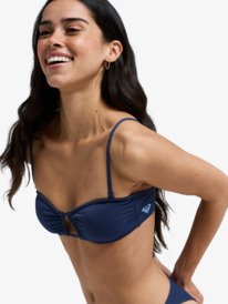 2 Roxy Shine - Bandeau Bikini Top for Women Blue ERJX305684 Roxy