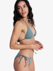 1 Solid Essentials - Triangle Bikini Top for Women Green ERJX305688 Roxy