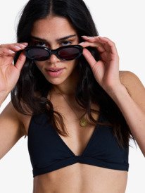 5 Solid Essentials - Triangle-Bikinioberteil für Frauen Schwarz ERJX305689 Roxy