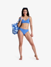 3 Solid Essentials - Bralette-Bikinioberteil für Frauen Blau ERJX305691 Roxy