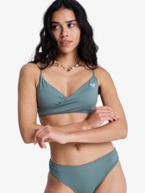 0 Solid Essentials - Bralette Bikini Top for Women Green ERJX305691 Roxy
