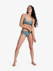 3 Solid Essentials - Bralette Bikini Top for Women Green ERJX305691 Roxy