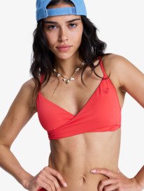 0 Solid Essentials - Bralette Bikini Top for Women Red ERJX305691 Roxy