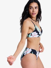 1 Printed Essentials - Top de bikini Bralette para mujer Negro ERJX305694 Roxy