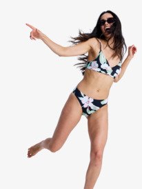 5 Printed Essentials - Top de bikini Bralette para mujer Negro ERJX305694 Roxy