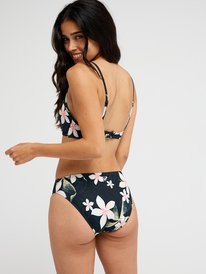 4 Printed Essentials Wrap Bra Schwarz ERJX305694 Roxy