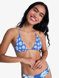 0 Printed Essentials Tiki Tri - Parte de cima de biquíni triangular para Mulher Azul ERJX305695 Roxy