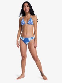 4 Printed Essentials Tiki Tri - Parte de cima de biquíni triangular para Mulher Azul ERJX305695 Roxy