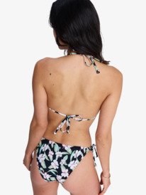 4 Printed Essentials Tiki Tri - Triangle Bikini Top for Women Black ERJX305695 Roxy