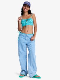 3 Printed Essentials - Bikini-Tanktop für Frauen Grün ERJX305696 Roxy