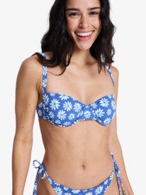 0 Printed Essentials - Haut de bikini bandeau pour Femme Bleu ERJX305699 Roxy