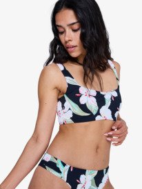 1 Printed Essentials - Bralette Bikini Top for Women Black ERJX305700 Roxy