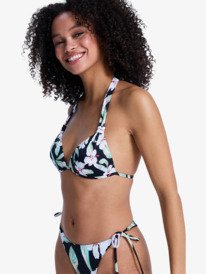 1 Printed Essentials - Triangle Bikini Top for Women Black ERJX305701 Roxy
