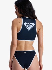 6 The Retro Essentials - Haut de bikini crop-top pour Femme Noir ERJX305713 Roxy