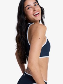 1 The Retro Essentials - Haut de bikini crop-top pour Femme Noir ERJX305713 Roxy