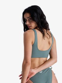 4 Solid Essentials - Bralette Bikini Top for Women Green ERJX305724 Roxy
