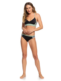 2 ROXY Fitness - Bas de bikini couvrance maxi pour Femme Noir ERJX403789 Roxy