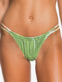 4 Wildflowers - Bas de bikini réversible couvrance mini pour Femme Vert ERJX404144 Roxy