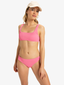 3 Roxy Love The Comber - Bragas de bikini hipster para mujer Rosa ERJX404414 Roxy