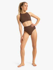 7 Roxy Pro Wave - Bragas de bikini hipster para mujer Marron ERJX404893 Roxy