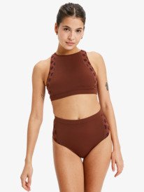 0 Roxy Pro Wave - Mittleren Po-Abdeckung Bikinihosen für Damen Braun ERJX404893 Roxy