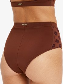 2 Roxy Pro Wave - Mittleren Po-Abdeckung Bikinihosen für Damen Braun ERJX404893 Roxy