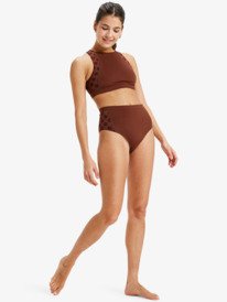 3 Roxy Pro Wave - Bragas de bikini hipster para mujer Marron ERJX404893 Roxy