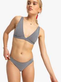 0 Gingham - Bragas de bikini para mujer Negro ERJX404994 Roxy