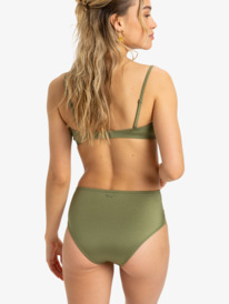 3 Brilho - Medium Coverage Bikini Bottoms for Women Green ERJX405001 Roxy