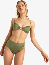 0 Brilho - Medium Coverage Bikini Bottoms for Women Green ERJX405001 Roxy