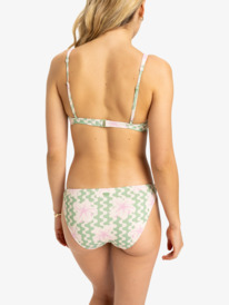 3 Hibiscus Daze - Full Coverage Bikini Bottoms for Women Green ERJX405013 Roxy