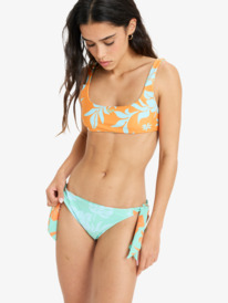 6 Hula Hibiscus - Mittleren Po-Abdeckung Bikinihosen für Damen Weiss ERJX405069 Roxy