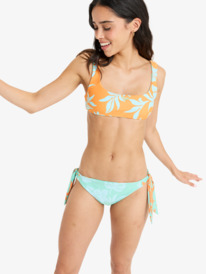 3 Hula Hibiscus - Bragas de bikini envolventes para mujer Blanco ERJX405069 Roxy