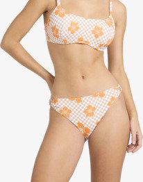 1 Mini Hula - Medium Coverage Bikini Bottoms for Women Brown ERJX405071 Roxy
