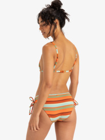 3 Sunset Stripe - Parte de baixo de biquíni de cobertura média para Mulher Laranja ERJX405077 Roxy