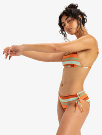 1 Sunset Stripe - Parte de baixo de biquíni de cobertura média para Mulher Laranja ERJX405077 Roxy