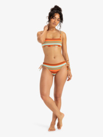 2 Sunset Stripe - Mittleren Po-Abdeckung Bikinihosen für Damen Orange ERJX405077 Roxy