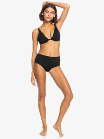 2 Beach Classics - Bikinihose mit mittlerer Bedeckung für Frauen Schwarz ERJX405087 Roxy