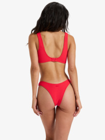 4 Lagos High Leg Cheeky - Braguita de bikini para mujer Rojo ERJX405113 Roxy