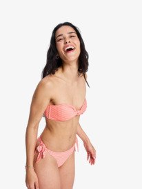 1 Wavy Baby - Tie Side Bikini Bottoms for Women Pink ERJX405178 Roxy