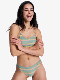 0 Ocean Dreamer - Bas de bikini culotte br&eacute;silienne pour Femme Vert ERJX405183 Roxy