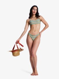 3 Ocean Dreamer - Bas de bikini culotte br&eacute;silienne pour Femme Vert ERJX405183 Roxy